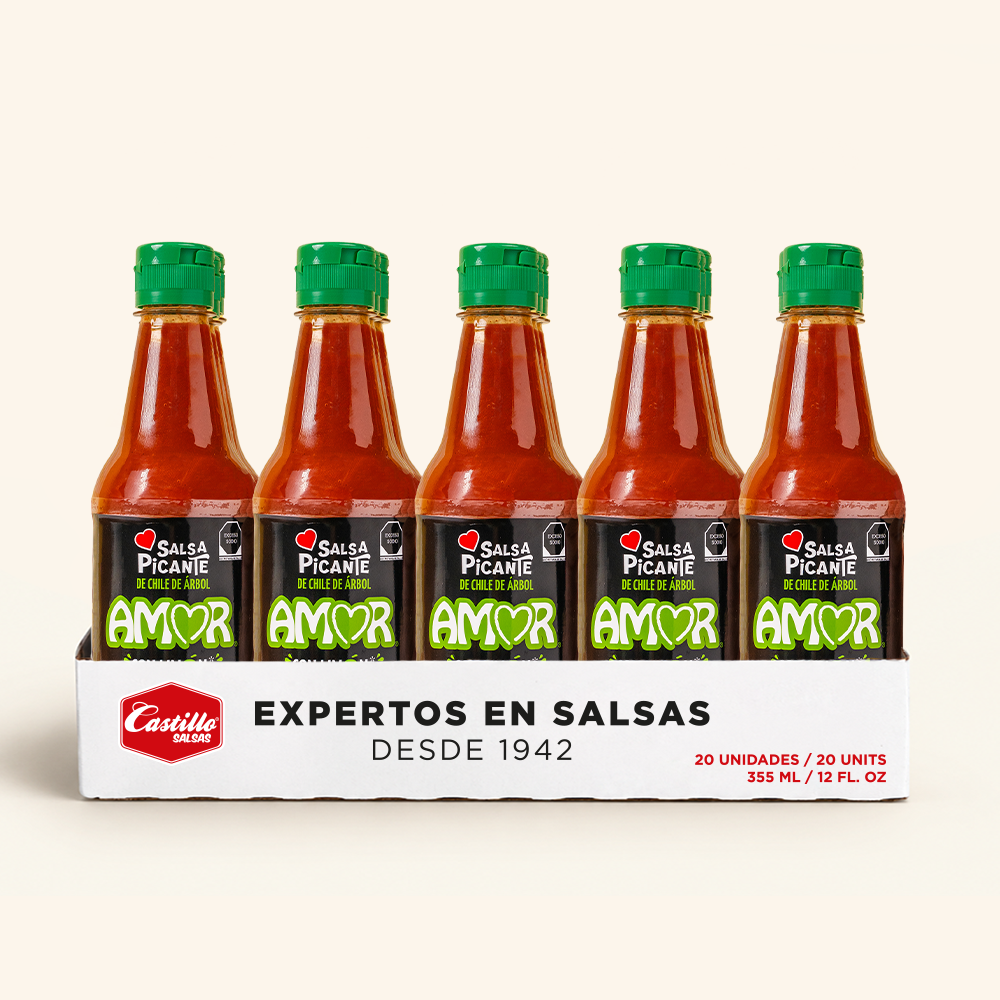 Caja de 20 piezas de salsa Amor con Limón 355 ml