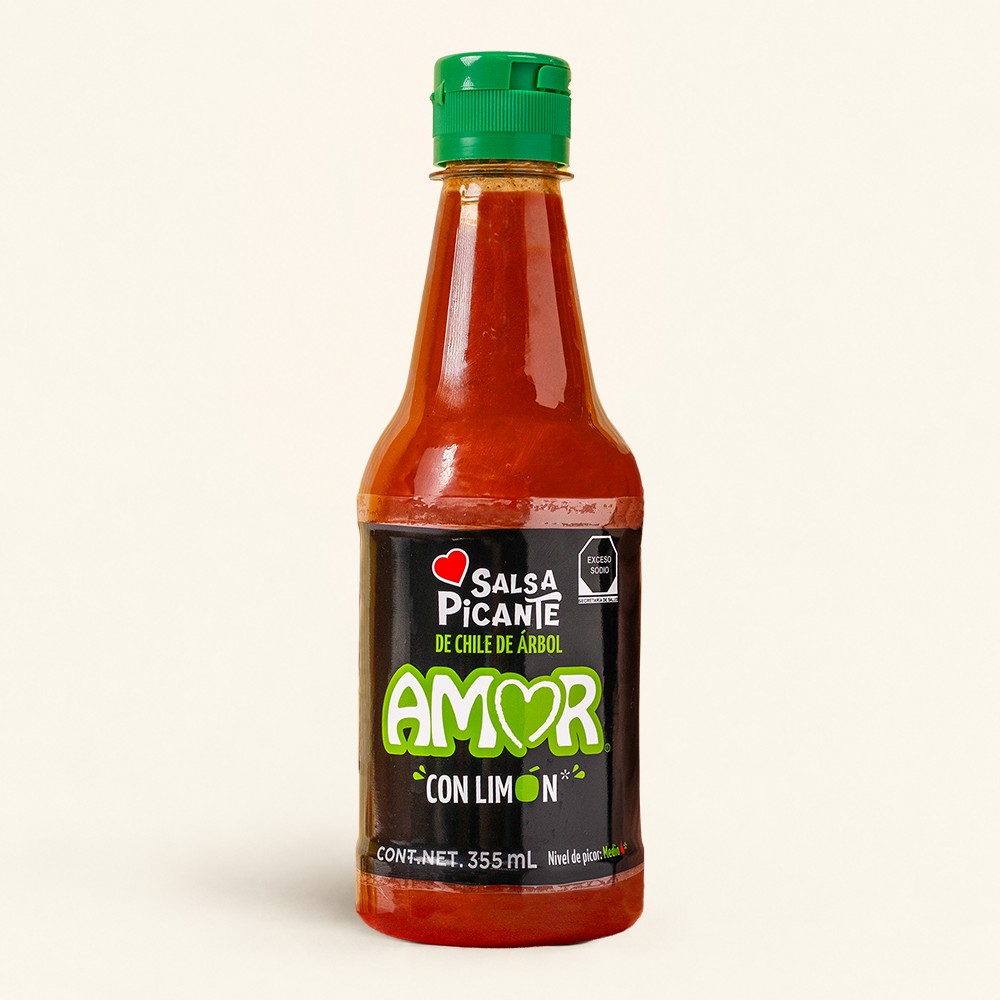 Salsa Con Limón Amor 355 ml - Caja con 20 Piezas