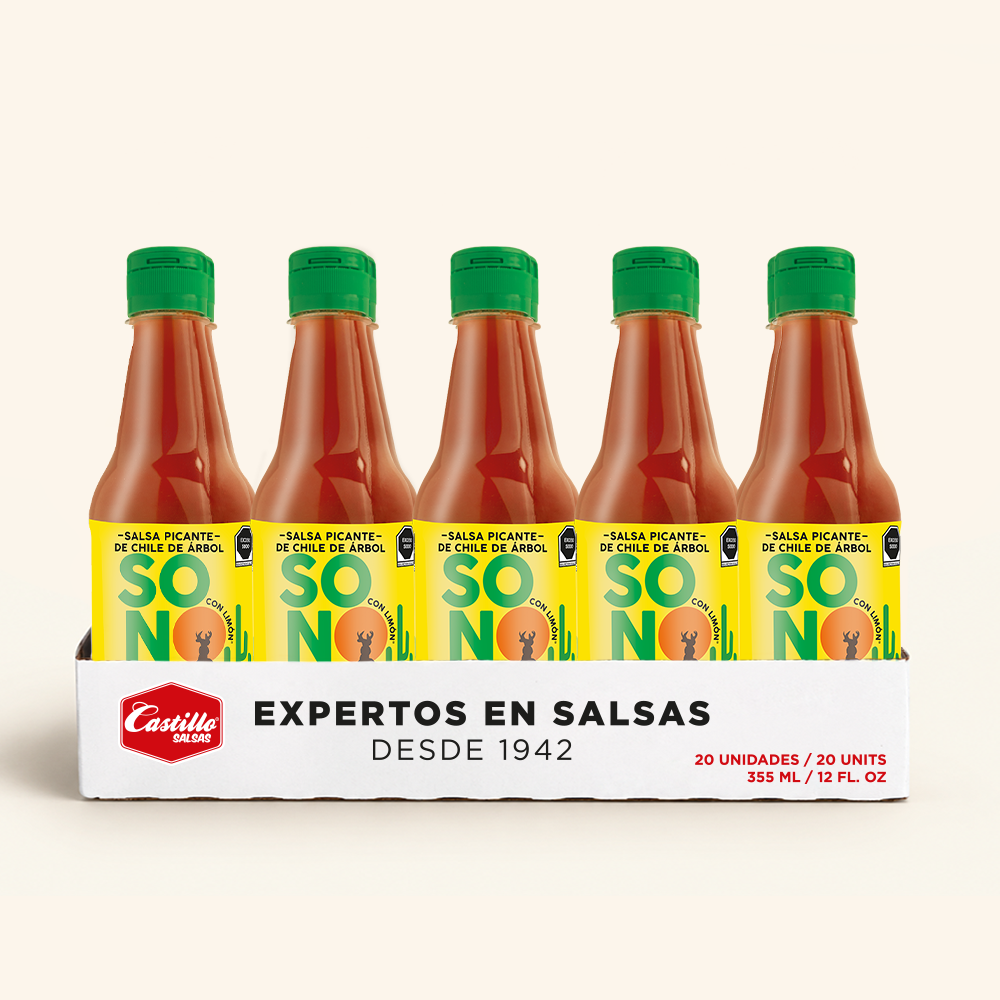 Salsa Sonora con Limón 355 ml - Caja con 20 Piezas