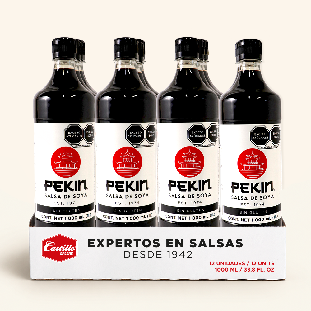 Salsa de Soya Pekín 1000 ml - Caja con 12 Piezas